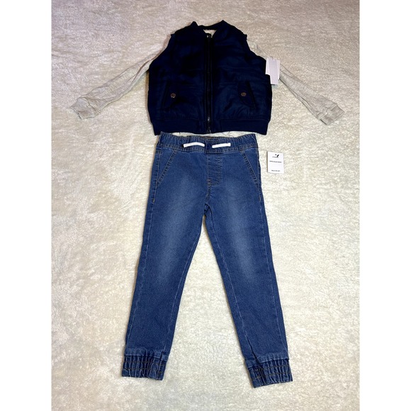 $70‎ NWT Joe's Jeans Boy's Ripple Blue Wash 3pc Set Size 4